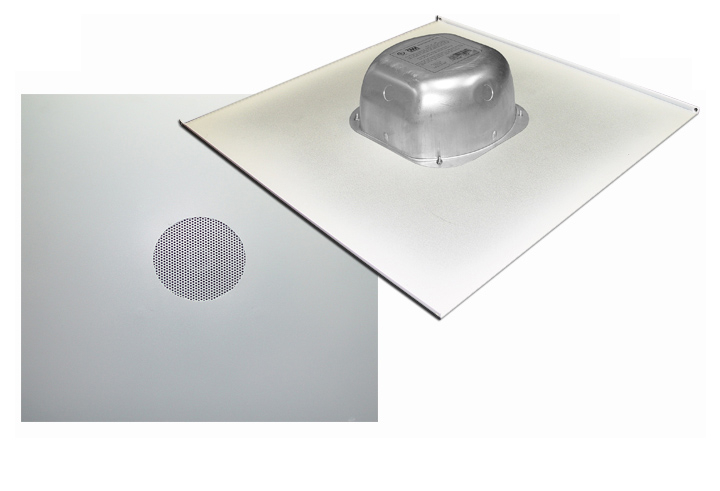 2X2IC670V10: 70 Volts In-ceiling Speaker on a 2X2 Tile with Backcan(Limited Quantities)