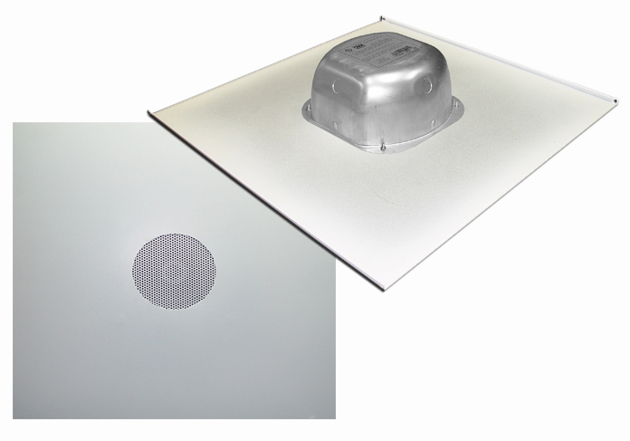 2X2IC6NA: 8 Ohms In-ceiling Speaker on a 2X2 Tile with Backcan