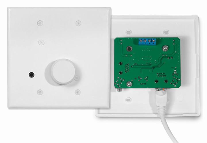 (LIMITED QUANTITIES) AMP-CAT-2GBFP: Amplifier with Cat-5 Connector, Powers up to Two Compatible OWI Speakers