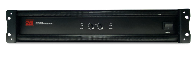HP-AMP-2400 - 2 X 400 WATT  * SUBWOOFER OPTION * 70 VOLT AND 8 OHMS 