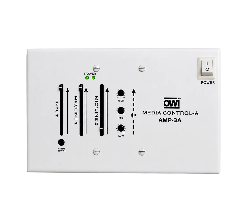 AWAL-370 - 60 WATT AMPLIFIER MIXER  - 3 SOURCE *  70 VOLT 