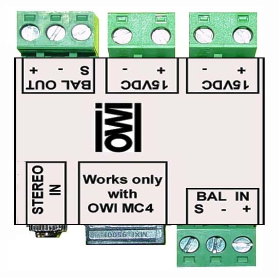 (LIMITED QUANTITIES) AMPDNGL: CAT5 ADAPTOR to convert Line level and Power over the Cat5 to and from the Amp Speaker