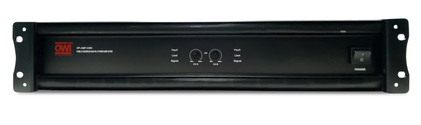 HP-AMP-2400 - 2 X 400 watts @ 8 ohms 2 x 400 Watts @ 70 volt 